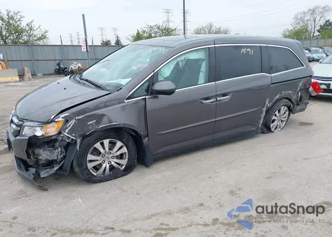 2014 Honda Odyssey Ex-L из США, поврежденный, VIN 5FNRL5H62EB006346